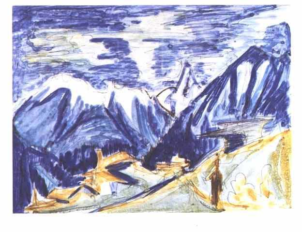 Ernst Ludwig Kirchner Staffelalp in the autumn